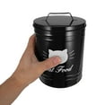 thumbnail image 5 of TABLZONE Airtight Iron Pet Food Storage Bin Sealed Cat Food Container Black, 5 of 8
