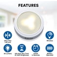 thumbnail image 2 of AlltroLite FA9099 LED Puck Lights with 2 Remotes (6 Pack) - Lights for Under Cabinets - Under Counter Lights for Kitchen - Battery-Powered Lights, 2 of 6