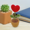 thumbnail image 1 of Teissuly Handmades Knitted Flowers Woven Potted Flowers, Rose Crochets, Self-made Simulated Flower Office Decorations, Finished Wool Products Teissuly WER2023112002850, 1 of 3