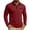 Red, variant on Kosheko Men's Half-Zip Contrast-Trim Rugged Shirt, Classic Wrinkle-Resistant Soft Knit for golf activities Red XXL