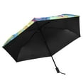 thumbnail image 5 of Compact Sun Umbrella Windproof Travel Umbrellas for Rain Strong Portable UV Protection Colorful Palm Tree, 5 of 8