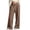 Coffee, variant on Aihuaihua Women Girls Wide Leg Sweatpants Drawstring Baggy Straight Leg Track Pants Casual Plain Pockets Black M
