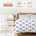 thumbnail image 6 of 3 Piece Navy Blue Beach Starfish Duvet Cover Set Twin Size,Microfiber Comforter/Quilt Cover with Corner Ties and 2 Pillowcases,Summer Ocean Nautical Coastal All Season Bedding with Zipper Closure, 6 of 8