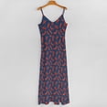 thumbnail image 5 of Blue And Red Lobster Pattern Sleeveless Dress Loose Women's Dress Dresses Luxury Evening Dresses, 5 of 9