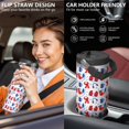 thumbnail image 5 of Christmas 30oz Handheld Travel Tumbler with Handle – Double Wall Stainless Steel Insulated Cup, Flip Straw Lid, Leak-Proof & BPA-Free for Hot and Cold Drinks – Durable Coffee & Juice Mug Black, 5 of 7