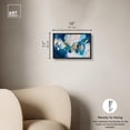 thumbnail image 5 of Golden and Aqua Land Canvas Blue Abstract Art by Art Remedy, Black Frame, 15" x 10", 5 of 7