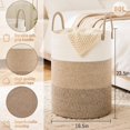 thumbnail image 7 of Laundry Basket, Woven Cotton Rope Laundry Hamper for Decor Storage of Dirty ClothesToys and Blankets in Bathroom, Baby Room and Living Room, 7 of 7