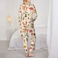 thumbnail image 5 of Bingfone Womens Pajama Sets Retro Autum Mushrooms Print,Long Sleeve Loungewear Pajamas Set-Small, 5 of 9