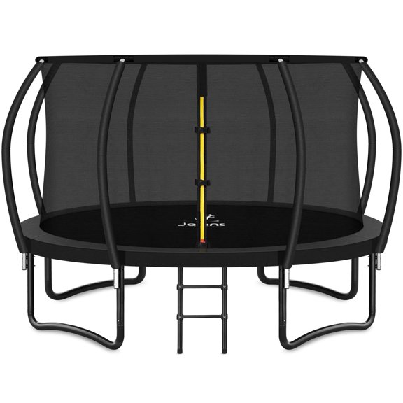 JELENS Trampoline 8FT 10FT 12FT 14FT 16FT, Recreational Trampolines with Enclosure Net and Ladder, Outdoor Anti-Rust Trampolines for Kids and Adults