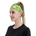 thumbnail image 6 of Yiaed Green White Flowers Print Sports Headbands,Moisture Wicking Workout Headband, Sweatband Headbands for Running,Cycling for Women and Men, 6 of 8