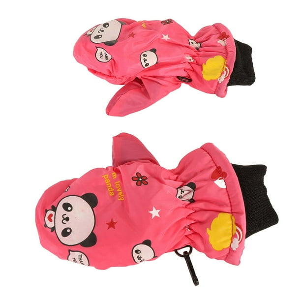 Guantes de Nieve Gruesos para Niños, Guantes de Esquí imperes un prueBa de viento, Guantes de Invierno Cálidos para Niños y Niñas Con Diseño de Unión de Dedos, Diseño.