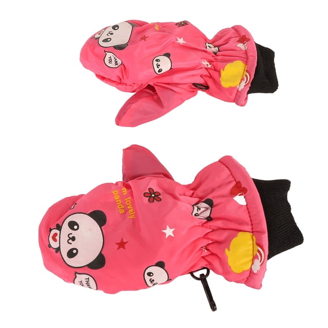 Guantes de Nieve Gruesos para Niños, Guantes de Esquí imperes un prueBa de viento, Guantes de Invierno Cálidos para Niños y Niñas Con Diseño de Unión de Dedos, Diseño.