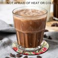thumbnail image 3 of Pink Red Spring Floral Coasters Set of 2, Summer Botanical Tulip Vintage Absorbent Coasters for Drinks, Coaster for Bar Office Dining Coffee Table Accessories Decor, Non Slip Round Desk Coaster, 3 of 9
