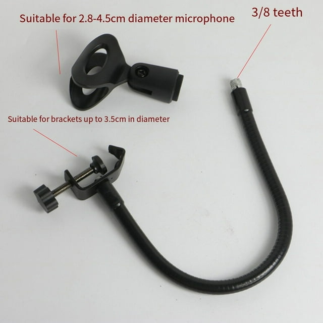 ziyahi Alloy Microphone Clip Flexible Bendable Replacement Live Streaming Vlogging Live Streaming Recording Vlogging Cellphone Holder Stand Clamp Type 6