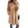 thumbnail image 3 of Women's Ladies Warm Coat Jacket Winter Solid Turn Down Collar Outerwear Jacket Juniors Womens Fall Jacket Sweater Bed Jackets Insulated Jacket Women Winter Jacket Women Dire Jacket Zip up Women Jacket, 3 of 5