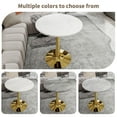 thumbnail image 3 of Dining Tables Marble-Top Round Side Table with Tapered Pedestal Base, Ideal for Living Room, Modern Minimalist Design,Modern Dining Tables, 3 of 8