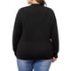 thumbnail image 3 of Suéteres de talla grande Agnes Orinda para mujeres, con cuello redondo, de manga larga, básicos y casuales, talla 1X, color negro., 3 of 6