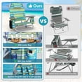 thumbnail image 6 of PNKKODW Backpack Beach Chair Reclining with 5 Adjustable Positions, Built-in Cooler & Backpack Straps - Portable Folding Beach Chairs for Adults, for Camping, Pool, Travel (Ocean Sunset), 6 of 10