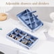 thumbnail image 2 of Caja Organizador para Joyas Pendiente, Acrílico Bandeja Apilable Joyero Transparente para Arete Pulsera Collar Anillo Colgante Broches Estuche Joyería Cajon Terciopelo -Azul, 4 Capas, 2 of 6