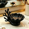thumbnail image 4 of 3D Printed Coastal Jewelry Organizer, Seashell Trinket Dish & Necklace Tree Stand, Resin Vanity Holder for Rings Earrings Small Succulents, Compact Small Space Storage for Dresser Bathroom Counter, 4 of 6