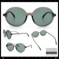 thumbnail image 2 of SA106 Vintage Style Oversized Round Retro Womens Sunglasses / Slate - Green, 2 of 7