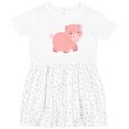 thumbnail image 3 of Inktastic Cute Little Pink Farm Pig Girls Toddler Dress, 3 of 5