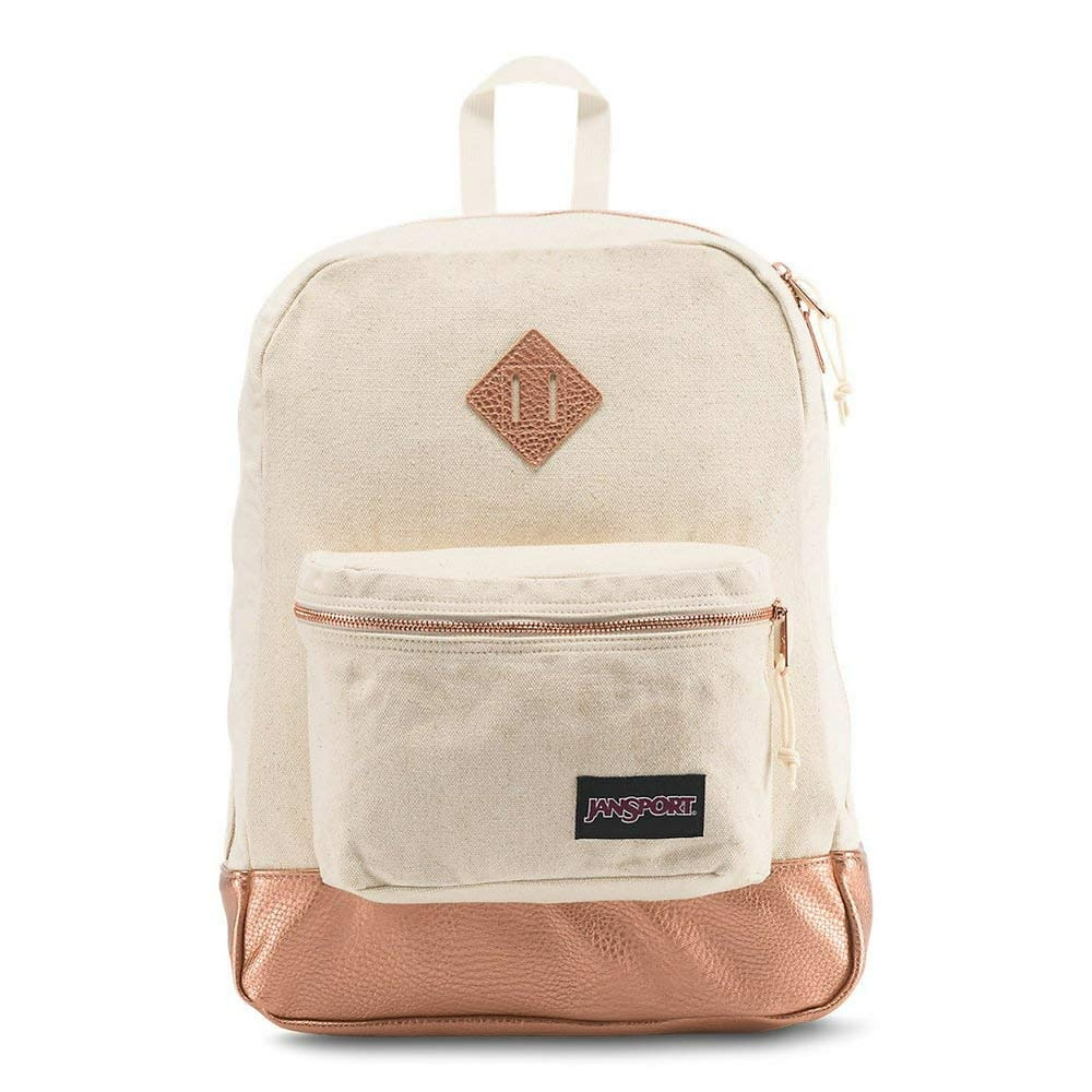 JanSport Jansport Super FX Rose Gold and Cream Backpack