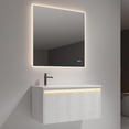 thumbnail image 4 of Blossom Voyage 36" Floating Vanity | Glossy White | LED Wall Mount Cabinet with Acrylic Sink & Drawer, 4 of 9