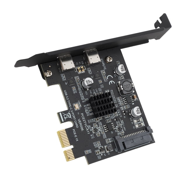 USB3.2 Gen 2 Expansion Card, High Speed 10Gbps Dual Type C Professional Plug and Play USB 3.2 PCI Express Expansion Card for Desktop PC