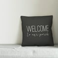 thumbnail image 2 of Creative Products Welcome to Our Porch Thin Script Black and White 18x18 Indoor / Outdoor Pillow, 2 of 2