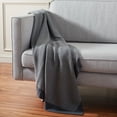thumbnail image 2 of SAFAVIEH Franca Contemporary Grey Solid Cotton Throw, 50" x 60", 2 of 6