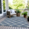 thumbnail image 6 of Addison Rugs Chantille Indoor/Outdoor Transitional Diamonds Navy Washable Rectangle Rug, 5' x 7'6", 6 of 6