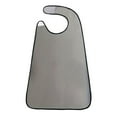 thumbnail image 1 of Babero transparente para adultos, baberos de plástico grandes ajustables para hombres y mujeres, protector de ropa reutilizable y lavable para comidas, babero, 29.5 x 17.7 pulgadas, delantal transpar, 1 of 6