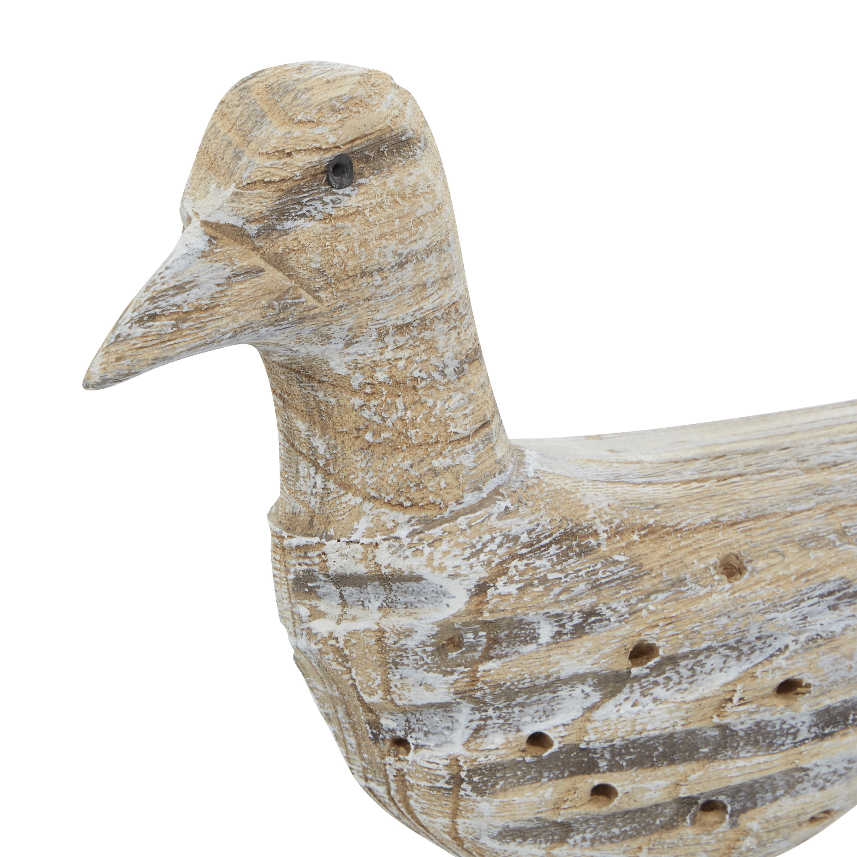 11"W, 14"H Brown Wood Bird Sculpture, by DecMode (3 Count)