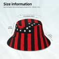 thumbnail image 3 of Fotbe Nautical American Flag Sombrero Tipo Pescador con Estampado – Sombrero de Sol de Algodón de Moda para Playa, Golf, Pesca, 3 of 6