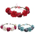 Purple Flower Girl Wedding Headband Crown – Bride Party Hair Prop (One Size, Brand New Without Tags)
