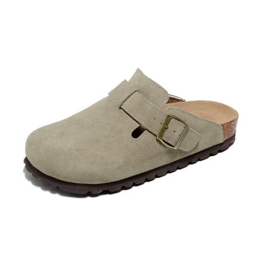 Men Women Mules Solid Color Casual Mules Buckle Platform Soft Sole Closed Toe Shoes Comfort Daily Wear Clogs