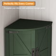 thumbnail image 5 of Vabches Farmhouse 64.8" Tall Corner Cabinet with 4 Doors and 5 Storage Shelves, Corner Storage Cabinet for Kitchen, Living Room, 5 of 10