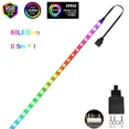 thumbnail image 1 of Addressable Rainbow PC Digital WS2812b LED Strip Light for 5V 3pin ARGB Header PC Case Asus Aura Sync RGBIC Fusion MSI Mystic, 1 of 7