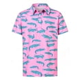 thumbnail image 2 of Gunia Hawaiian Shirts for Boys Cool Graphic Print Short Sleeve T Shirts Casual Crew Neck Soft Tees Youth Comfortable Beach Summer Boy Polo Shirt 3-14 Years, 2 of 4