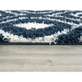 thumbnail image 3 of LBaiet 2' x 3' Blue and White Geometric Ikat Rectangular Shag Area Throw Rug, 3 of 6
