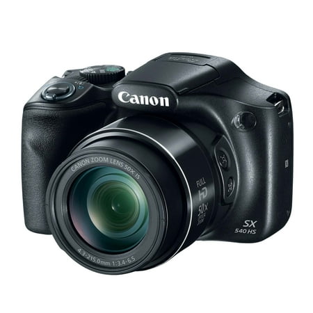 Canon Black PowerShot SX540 HS Digital Camera with 20.3 Megapixels and 50x Optical (Best 50x Zoom Digital Camera)