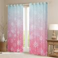 thumbnail image 2 of Homewish Xmas Snowflake Black Out Curtains for Kids Boys Girls,Gradient Ombre Curtains Pack of 2 (42x63 Each),Merry Christmas Bedroom Curtains,Breathable Home Decor, 2 of 6