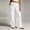 White, variant on Sevevn Women's Linen-Look Drawstring Wide Leg Pants High Waist Casual Trousers with Pockets Navy L