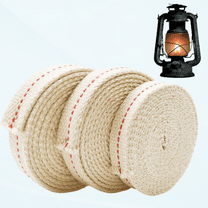 3 Rolls 19.5 Foot Oil Lamp Cotton Flat Wick 100% Cotton for Oil Lamps or Paraffin Oil and Kerosene Based Lanterns (1/2 '',3/4''& 7/8 '',6.5 Feet per Roll)