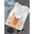 thumbnail image 3 of Beautiful Deer And Autumn Leaves T-Shirt Women -Image by Shutterstock, Female x-Large, 3 of 4