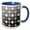 Blue/White, variant on 3drose, Black, Gray and White Big Dots - Whimsical Fun Art, 15oz Two-tone Black Mug