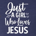 thumbnail image 5 of Wild Bobby Just A Girl Who Loves Jesus Inspirational/Christian Women Tri-Blend Racerback Tank Top, Vintage Navy, Small, 5 of 5