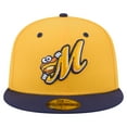 thumbnail image 2 of Men's-New Era  Gold/Navy Montgomery Biscuits Authentic Collection 59FIFTY Fitted Hat, 2 of 6