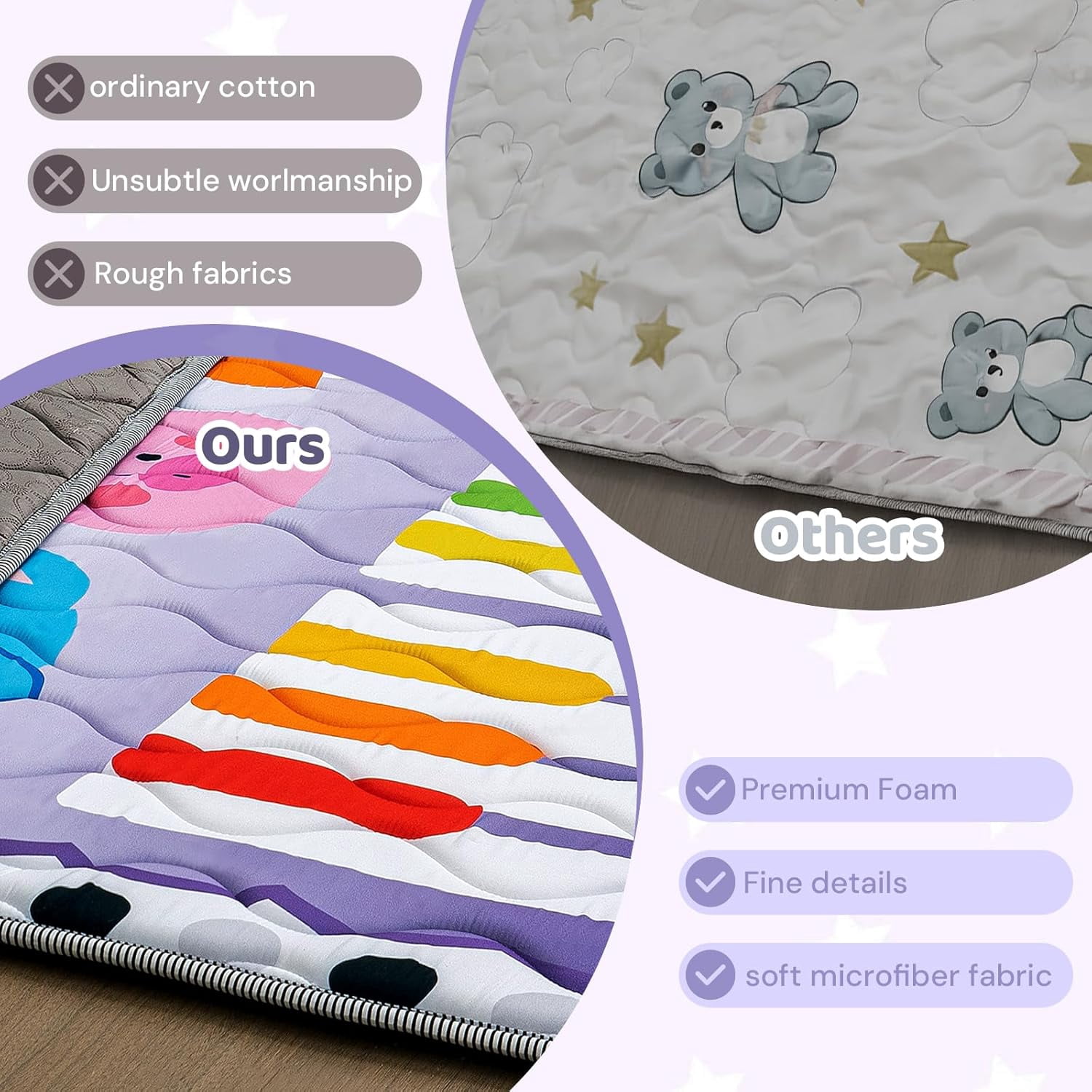 Baby Play Mat for Floor, 71'' x 59'' Thicken Foam Soft Padded Playmat for Baby, Playpen Mat for Toddlers Infant Kids, Machine Washable, Non-slip Bottom Safe for Crawling (Piano)
